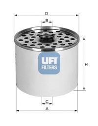 UFI - 24.360.00 - Топливный фильтр (Система подачи топлива)