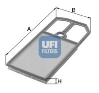 UFI - 30.124.00 - Воздушный фильтр (Система подачи воздуха)