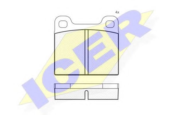ICER - 180162 - Комплект тормозных колодок, дисковый тормоз (Тормозная система)