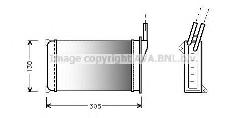 AVA QUALITY COOLING - FD6093 - Теплообменник, отопление салона (Отопление / вентиляция)