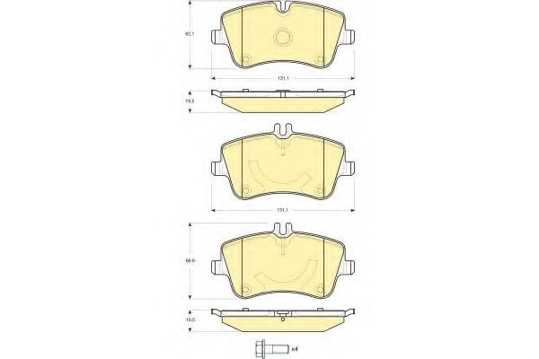 GIRLING - 6115141 - Комплект тормозных колодок, дисковый тормоз (Тормозная система)