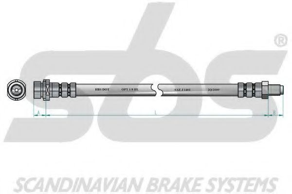 SBS - 1330854770 - Тормозной шланг (Тормозная система)