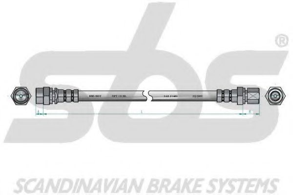 SBS - 1330853648 - Тормозной шланг (Тормозная система)