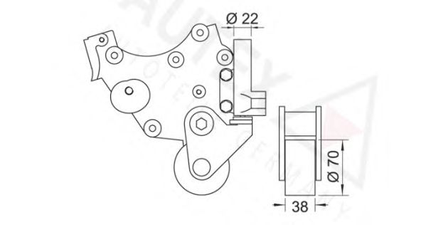 AUTEX - 641156 - Устройство для натяжения ремня, ремень ГРМ (Ременный привод)