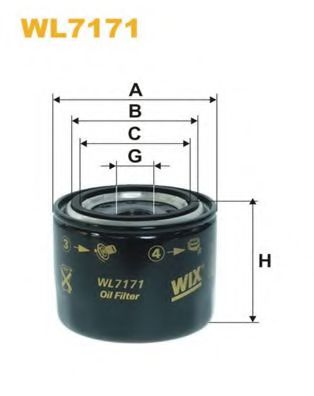 WIX FILTERS - WL7171 - Масляный фильтр (Смазывание)