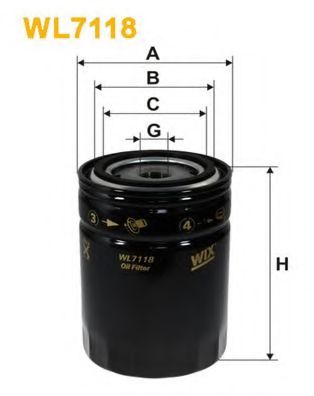 WIX FILTERS - WL7118 - Масляный фильтр (Смазывание)