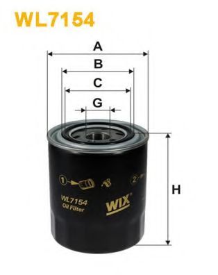 WIX FILTERS - WL7154 - Масляный фильтр (Смазывание)