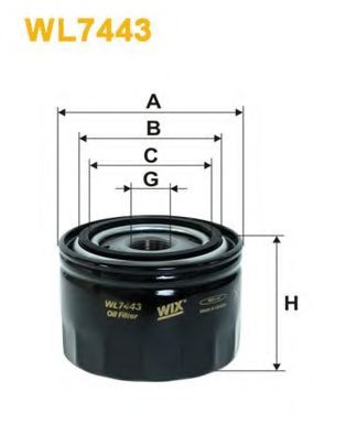 WIX FILTERS - WL7443 - Масляный фильтр (Смазывание)