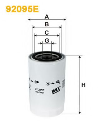 WIX FILTERS - 92095E - Масляный фильтр (Смазывание)