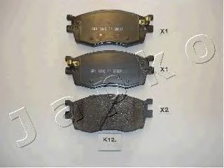 JAPKO - 50K12 - Комплект тормозных колодок, дисковый тормоз (Тормозная система)
