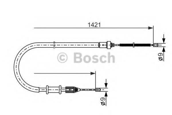 BOSCH - 1 987 477 633 - Трос, стояночная тормозная система (Тормозная система)