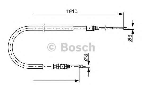 BOSCH - 1 987 482 323 - Трос, стояночная тормозная система (Тормозная система)