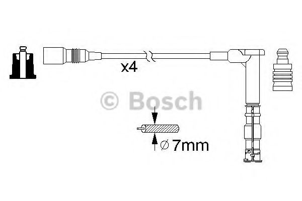 BOSCH - 0 986 356 351 - Комплект проводов зажигания (Система зажигания)