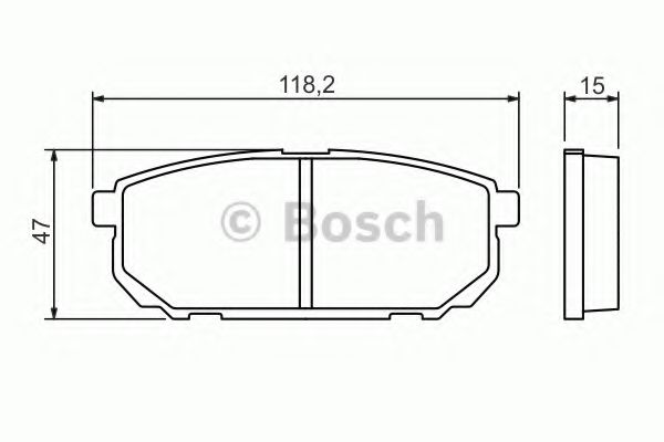 BOSCH - 0 986 494 388 - Комплект тормозных колодок, дисковый тормоз (Тормозная система)