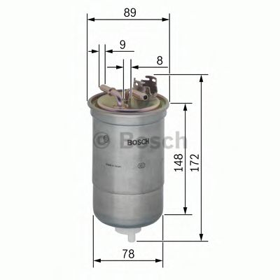 BOSCH - 0 450 906 373 - Топливный фильтр (Система подачи топлива)