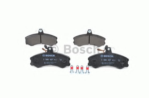 BOSCH - 0 986 467 411 - Комплект тормозных колодок, дисковый тормоз (Тормозная система)