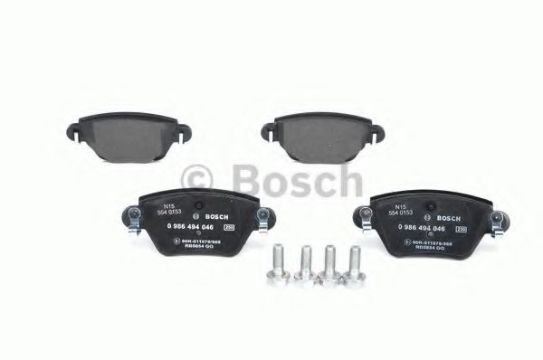 BOSCH - 0 986 494 046 - Комплект тормозных колодок, дисковый тормоз (Тормозная система)