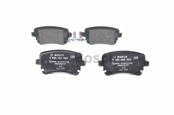 BOSCH - 0 986 494 303 - Комплект тормозных колодок, дисковый тормоз (Тормозная система)