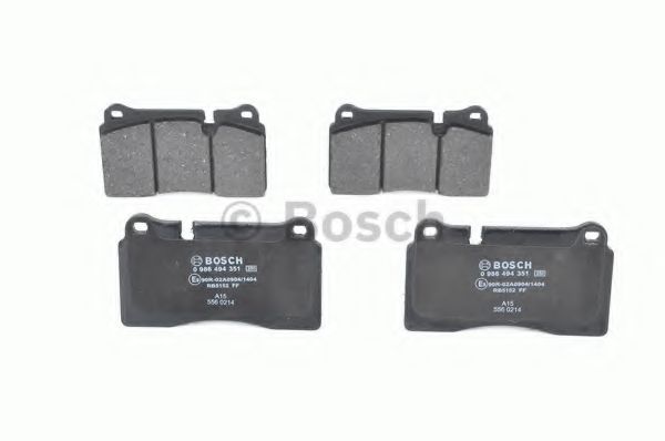 BOSCH - 0 986 494 351 - Комплект тормозных колодок, дисковый тормоз (Тормозная система)