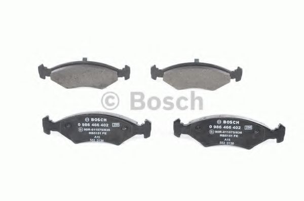 BOSCH - 0 986 466 402 - Комплект тормозных колодок, дисковый тормоз (Тормозная система)