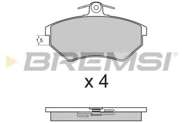 BREMSI - BP2642 - Комплект тормозных колодок, дисковый тормоз (Тормозная система)