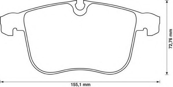 JURID - 573090J - Комплект тормозных колодок, дисковый тормоз (Тормозная система)