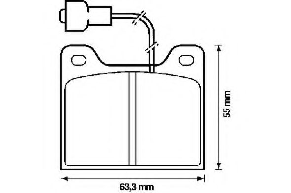 BENDIX - 571253B - Комплект тормозных колодок, дисковый тормоз