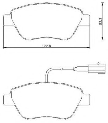 BENDIX - 573164B - Комплект тормозных колодок, дисковый тормоз