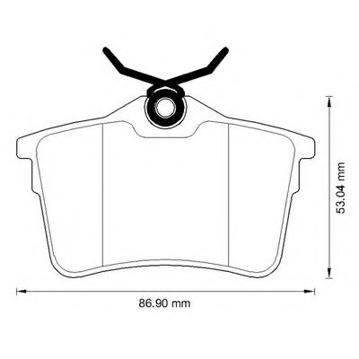 BENDIX - 573289B - Комплект тормозных колодок, дисковый тормоз