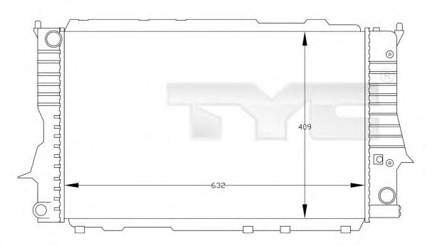 TYC - 702-0030 - Радиатор, охлаждение двигателя (Охлаждение)