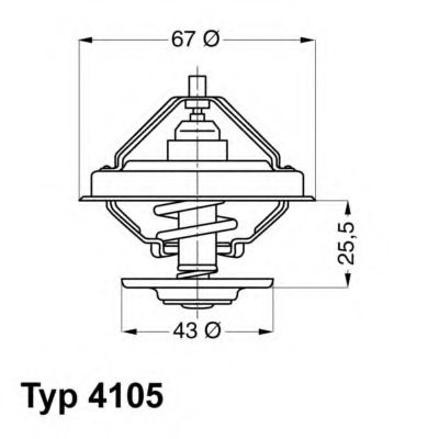 WAHLER - 4105.83D - Термостат, охлаждающая жидкость (Охлаждение)