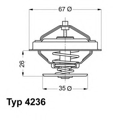 WAHLER - 4236.88D - Термостат, охлаждающая жидкость (Охлаждение)