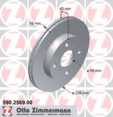 ZIMMERMANN - 590.2569.00 - Тормозной диск