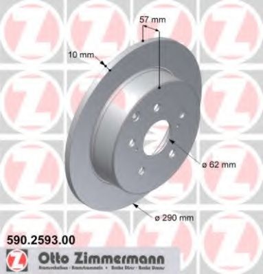 ZIMMERMANN - 590.2593.00 - Тормозной диск