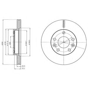 DELPHI - BG4455 - Тормозной диск (Тормозная система)