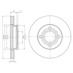 DELPHI - BG2272 - Тормозной диск (Тормозная система)