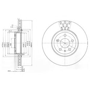 DELPHI - BG2512 - Тормозной диск (Тормозная система)