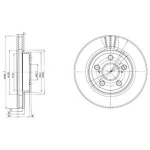 DELPHI - BG2880 - Тормозной диск (Тормозная система)