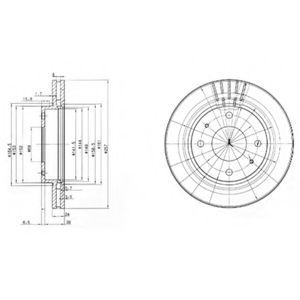 DELPHI - BG3750 - Тормозной диск (Тормозная система)