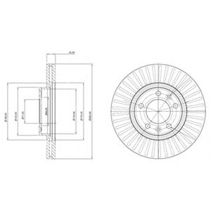 DELPHI - BG3835 - Тормозной диск (Тормозная система)