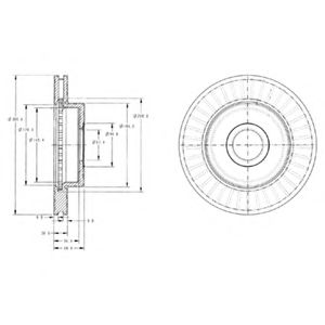 DELPHI - BG3659 - Тормозной диск (Тормозная система)