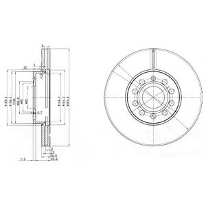 DELPHI - BG3833C - Тормозной диск (Тормозная система)