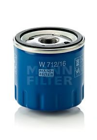 MANN-FILTER - W 712/16 - Масляный фильтр (Смазывание)