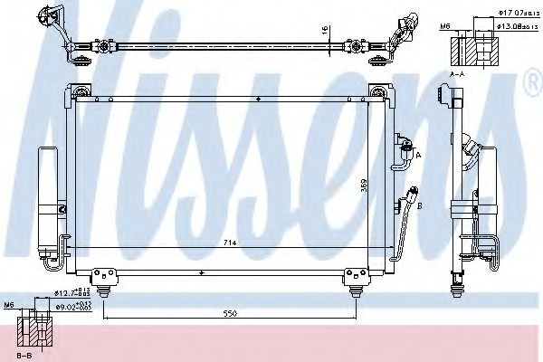 NISSENS - 940165 - Конденсатор, кондиционер (Кондиционер)