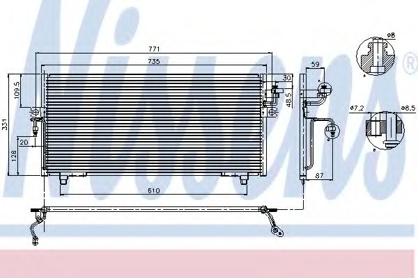 NISSENS - 94299 - Конденсатор, кондиционер (Кондиционер)