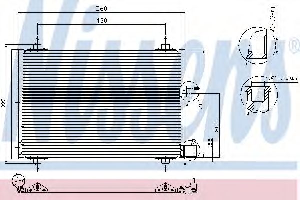 NISSENS - 94542 - Конденсатор, кондиционер (Кондиционер)