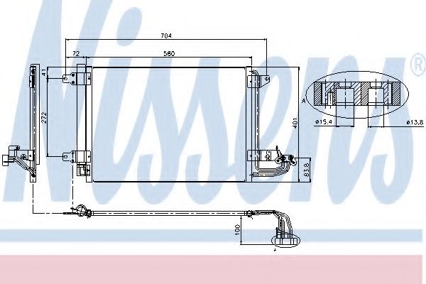 NISSENS - 94684 - Конденсатор, кондиционер (Кондиционер)