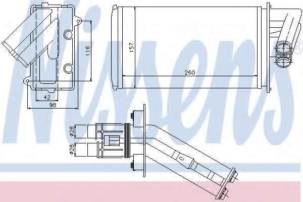 NISSENS - 73368 - Теплообменник, отопление салона (Отопление / вентиляция)