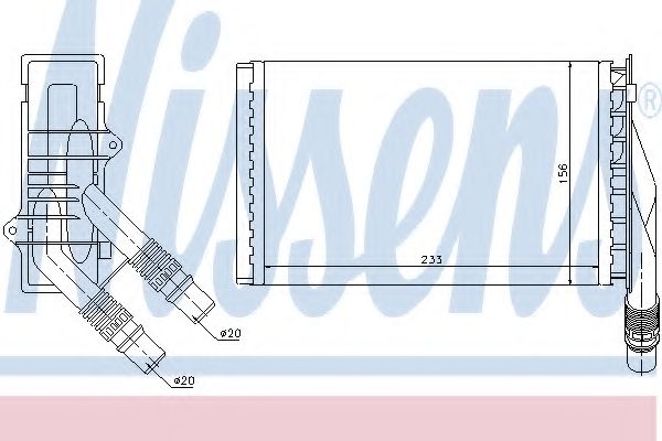 NISSENS - 72985 - Теплообменник, отопление салона (Отопление / вентиляция)