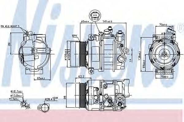 NISSENS - 89033 - Компрессор, кондиционер (Кондиционер)